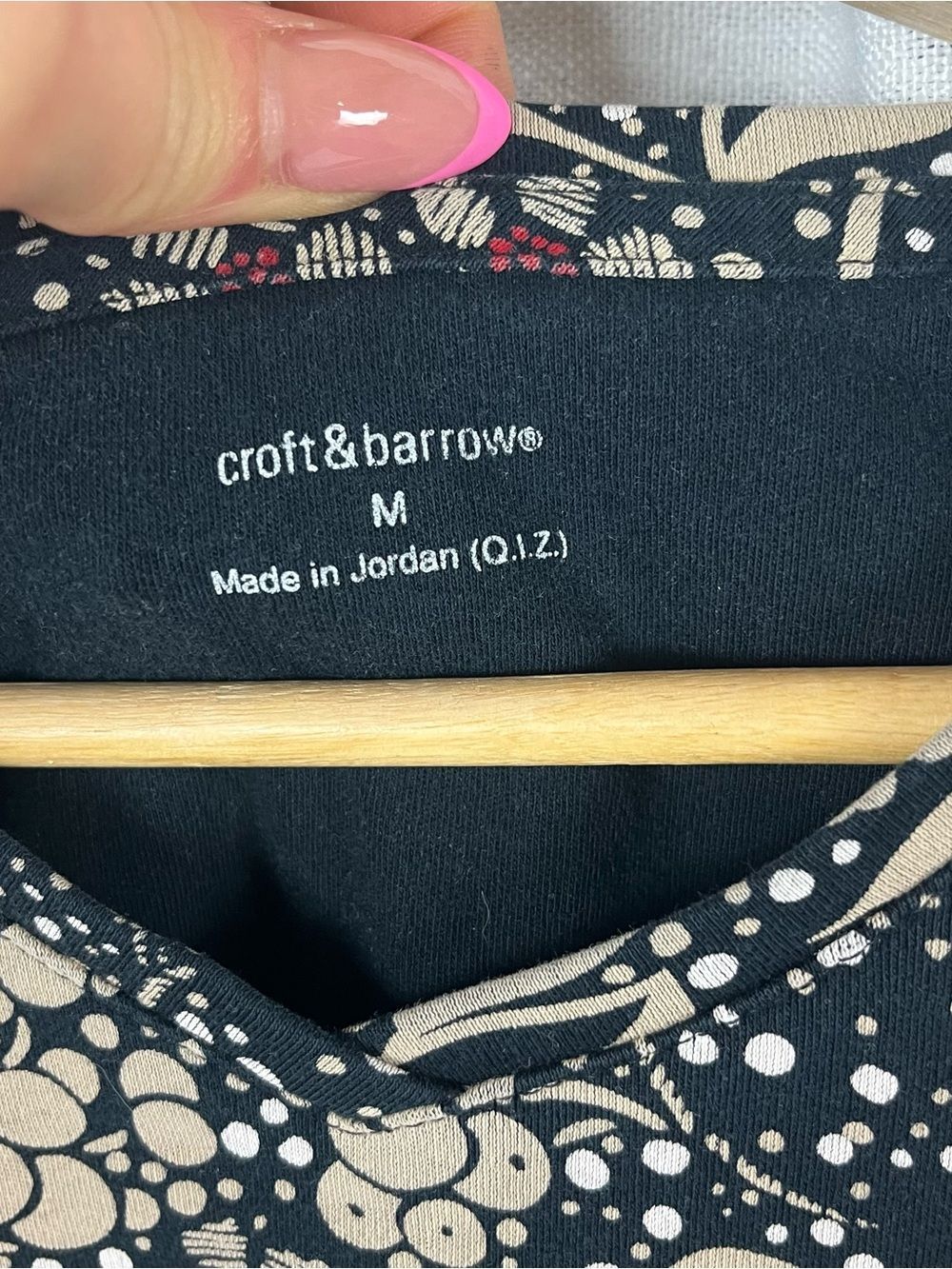 croft & barrow Floral 100% Cotton Short Sleeve Tee women’s M - Picture 2 of 5